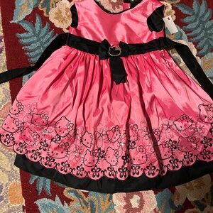 Girls Hello Kitty satin party dress